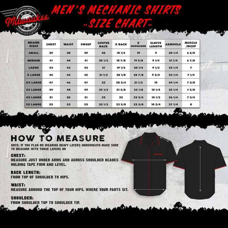 Men's Classic Black and Grey Button Up Mechanic Shirt w/ Reflective Stripe