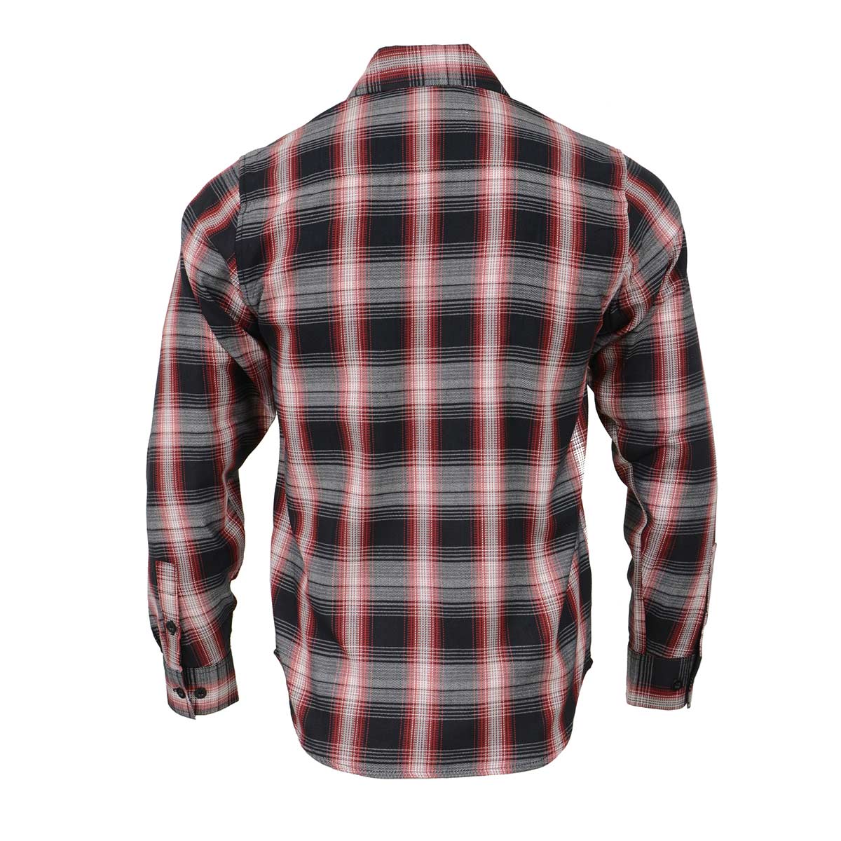 Black White And Red 2024 Long Sleeve Biker Flannel for Men