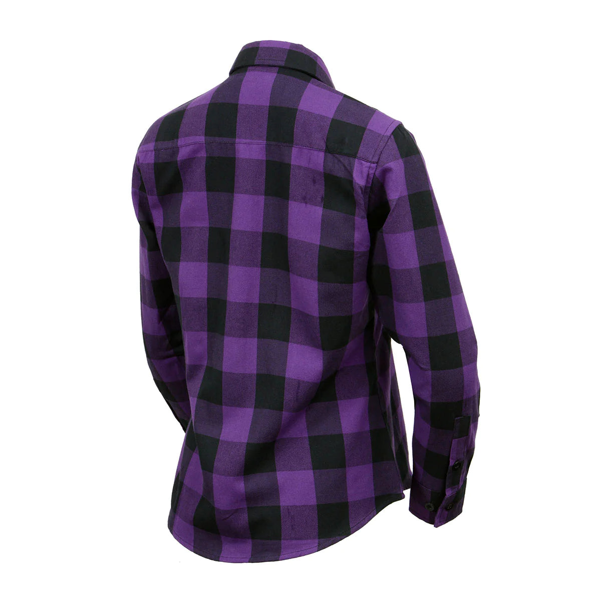 Women's Casual Black and Red Long Sleeve Cotton Flannel Shirt with Hoodie
