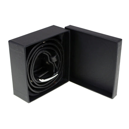 Men's Black Skull Heads Genuine Leather Belt for Biker with Buckle - 1.5 inches Wide