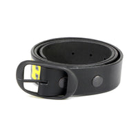 Men's We The People Black Genuine Leather Belt with Interchangeable Buckle - 1.5 inches Wide