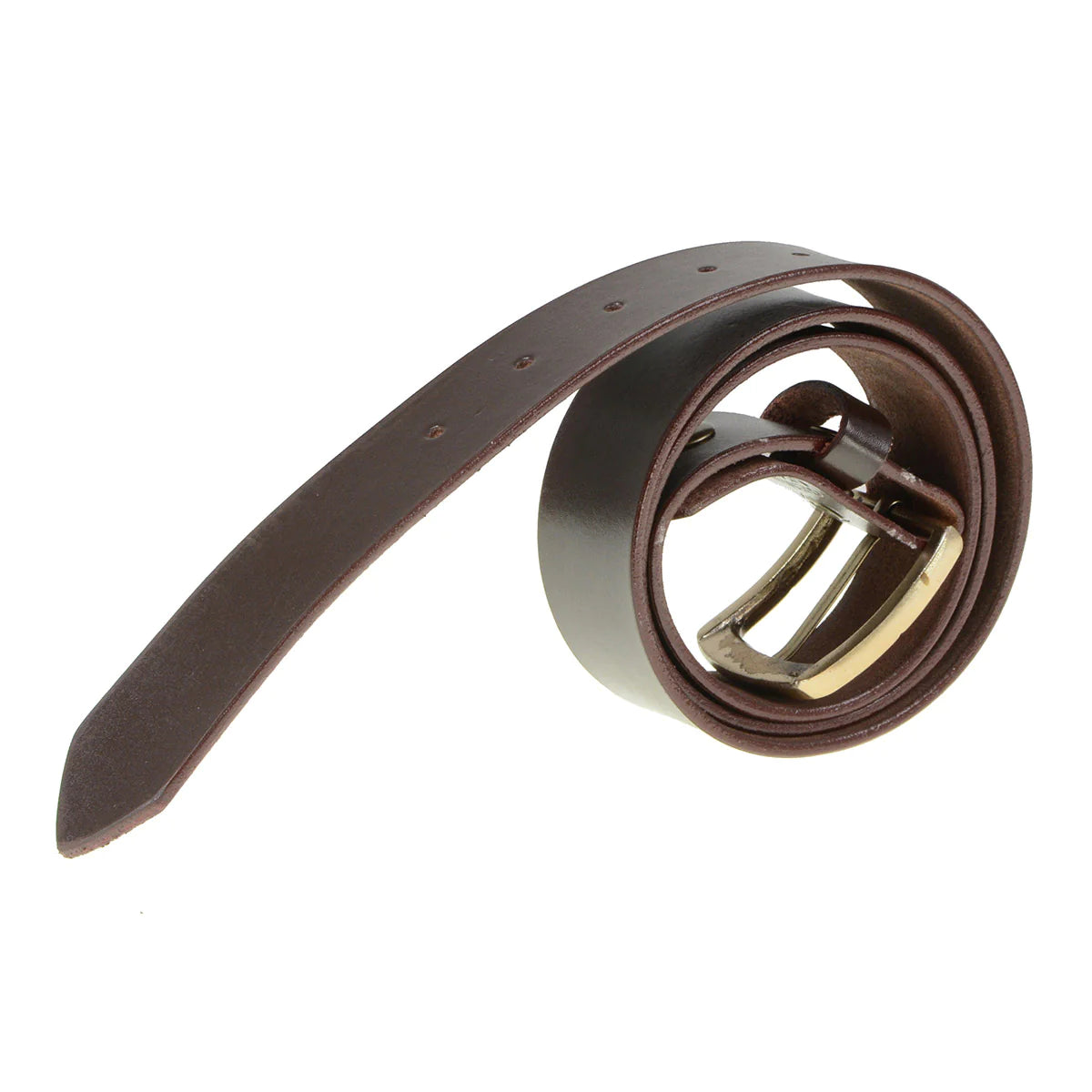 Men's Light Brown Genuine Leather Belt with Interchangeable Buckle - 1.5 inches Wide