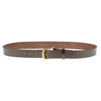 Men's Light Brown Genuine Leather Belt with Interchangeable Buckle - 1.5 inches Wide