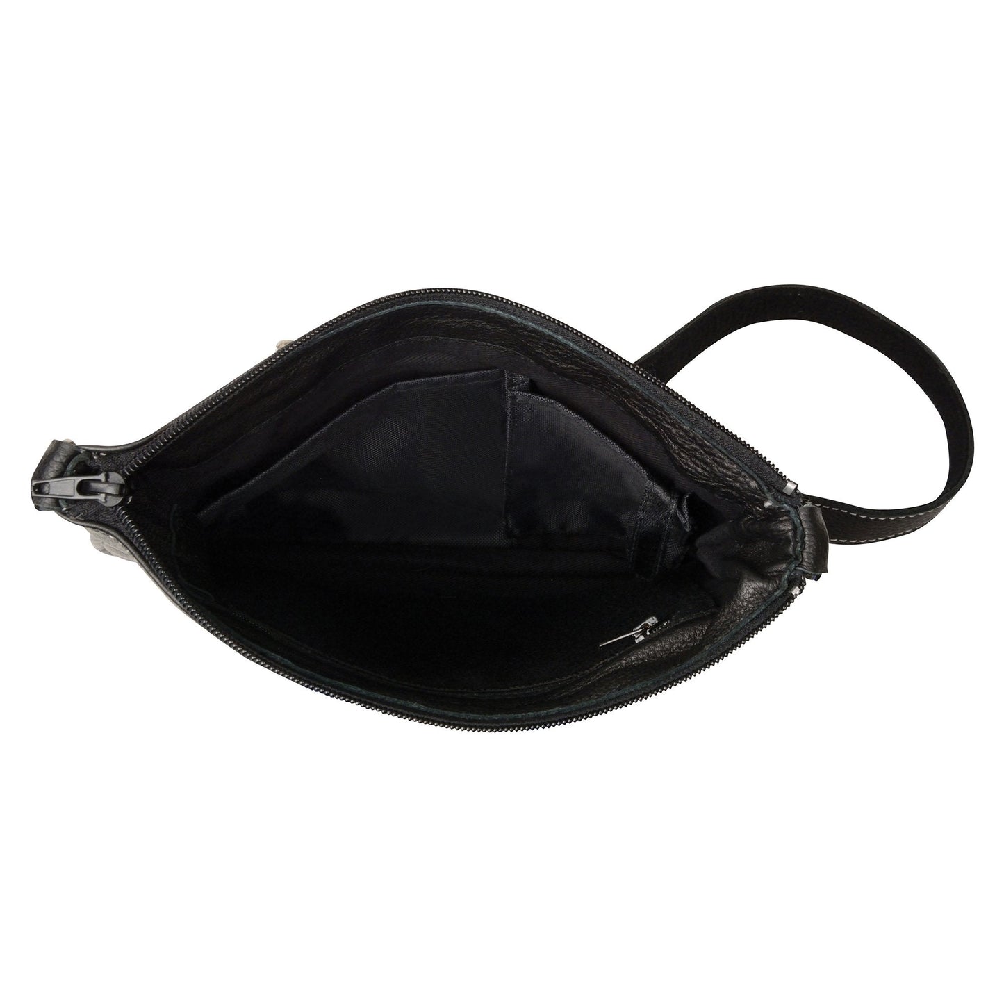 Women's Distressed Brown Chain Strap Riveted Shoulder Bag 1.2-1.3mm Leather