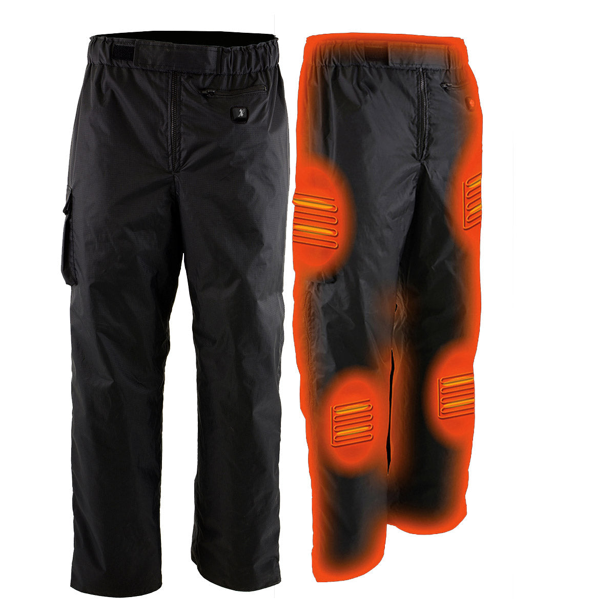 Men's Heated Riding Over Pants MPM5715SET Black Textile Water Resistant