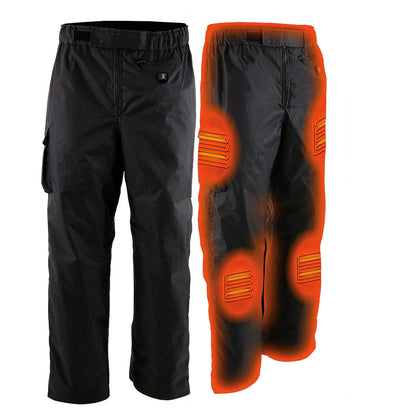 Men's Heated Riding Over Pants MPM5715SET Black Textile Water Resistant