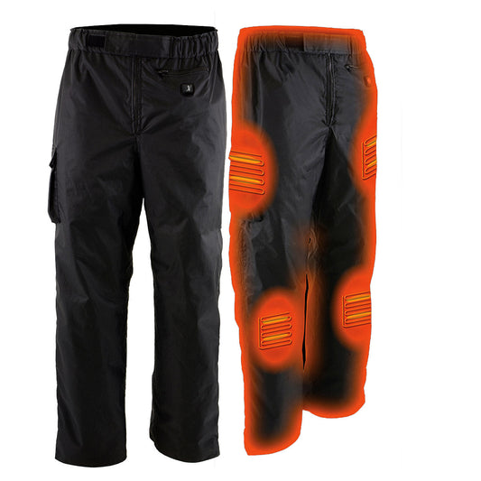 Men's Heated Riding Over Pants MPM5715SET Black Textile Water Resistant
