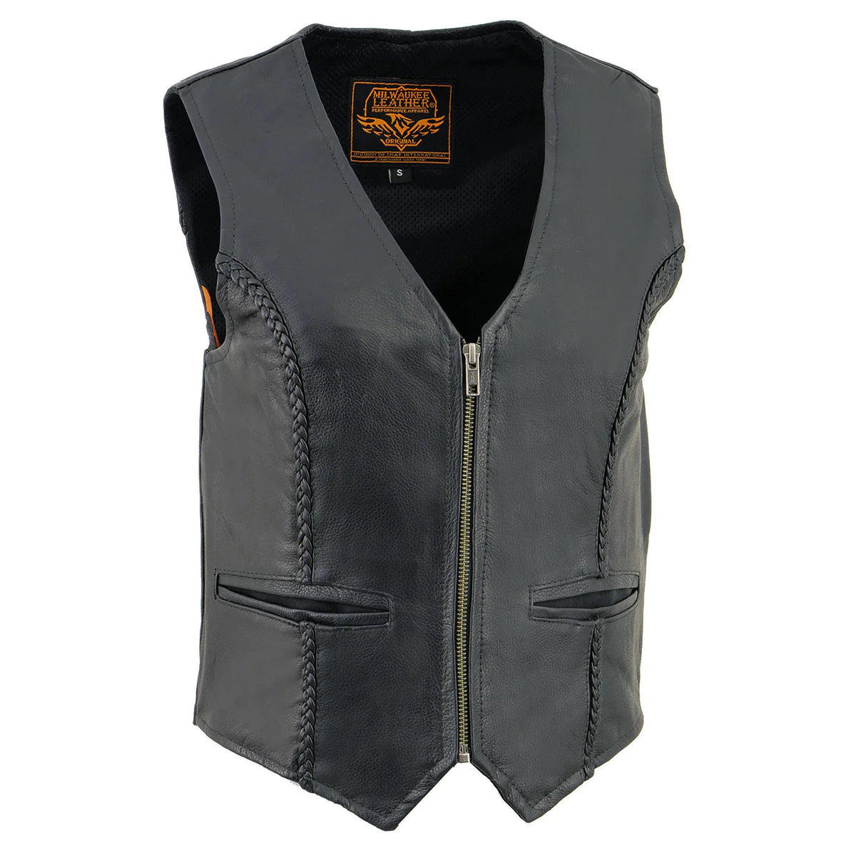 Braided 2025 leather vest