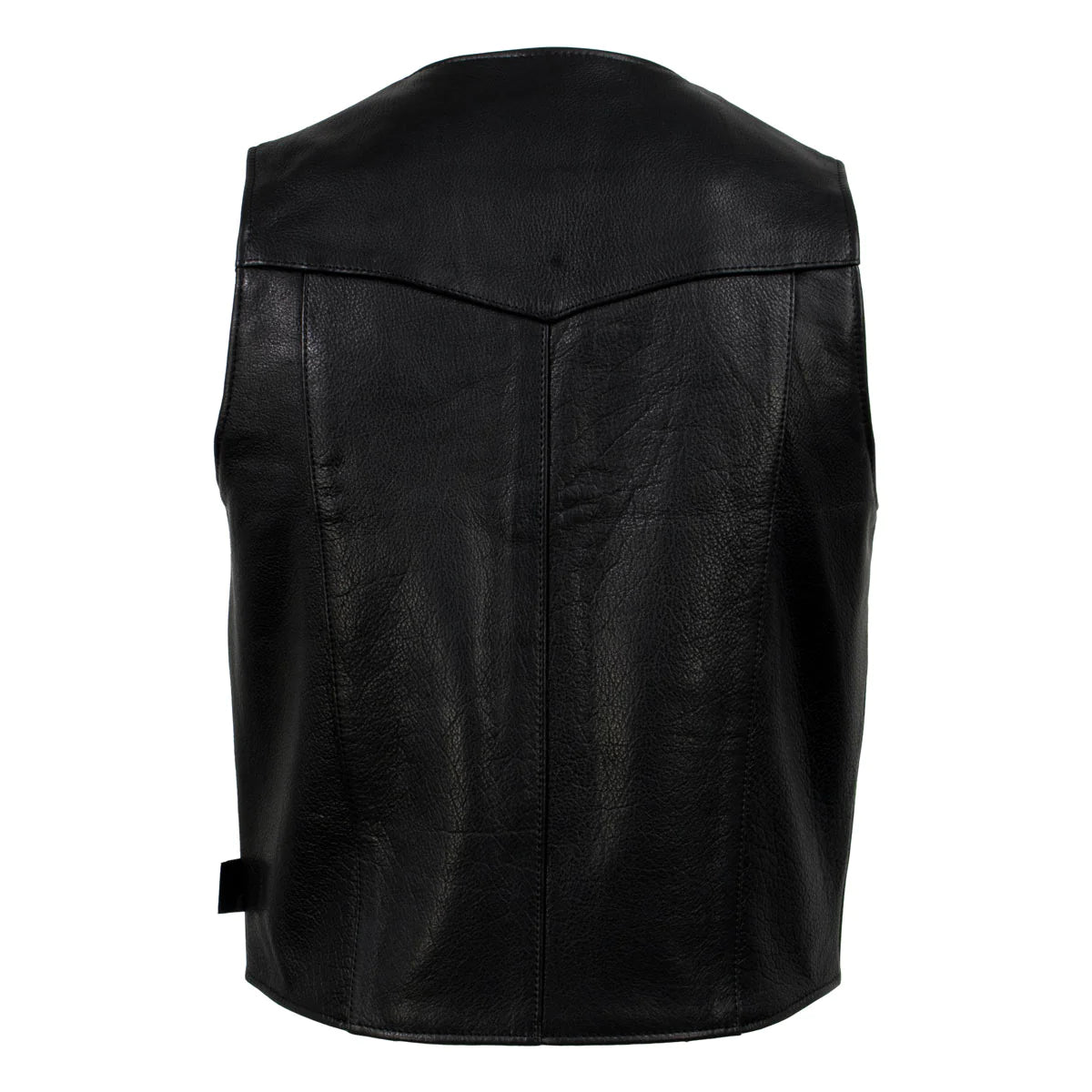 Men's Black 'Classic Western' Premium Motorcycle Leather Vest