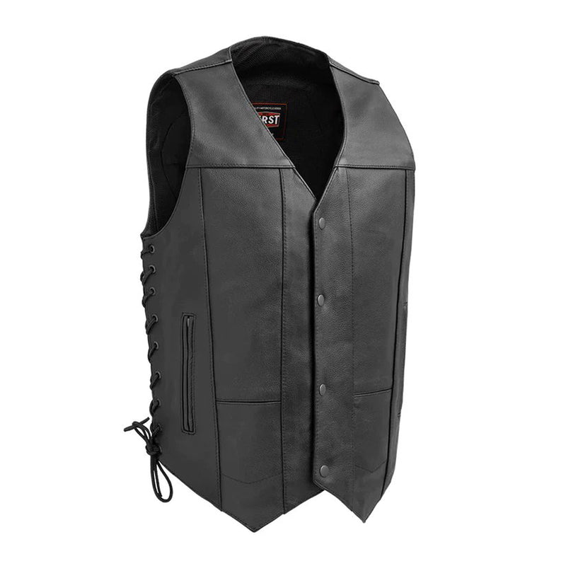 Top Biller Mens Motorcycle Western Style Leather Vest