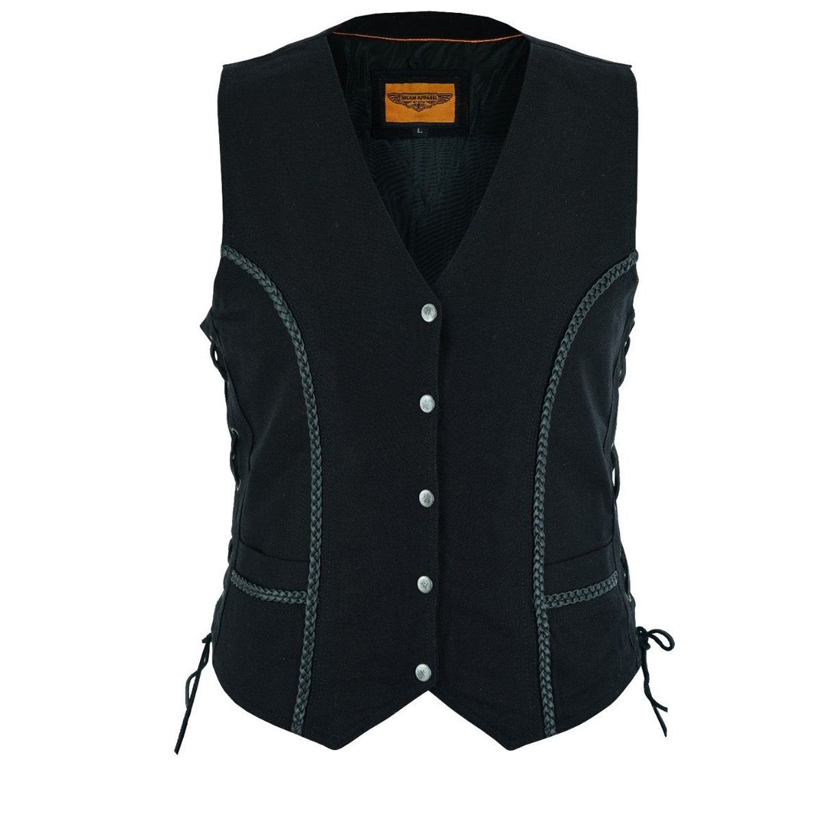 Women's Black Denim Vest