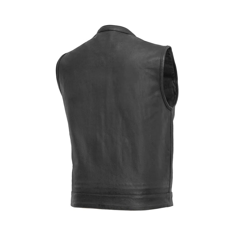 Sharp Shooter (Black) Motorcycle Leather Vest