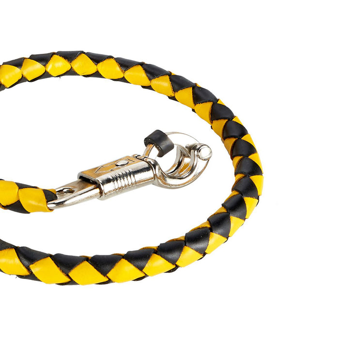 Black And Yellow Fringed Get Back Whip W/ Pool Ball