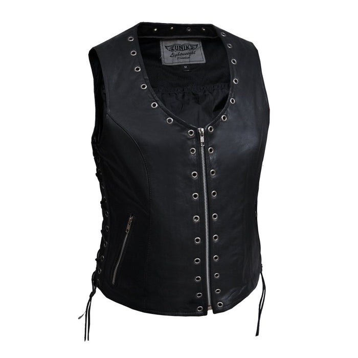 Ladies PREMIUM zippered eyelet vest