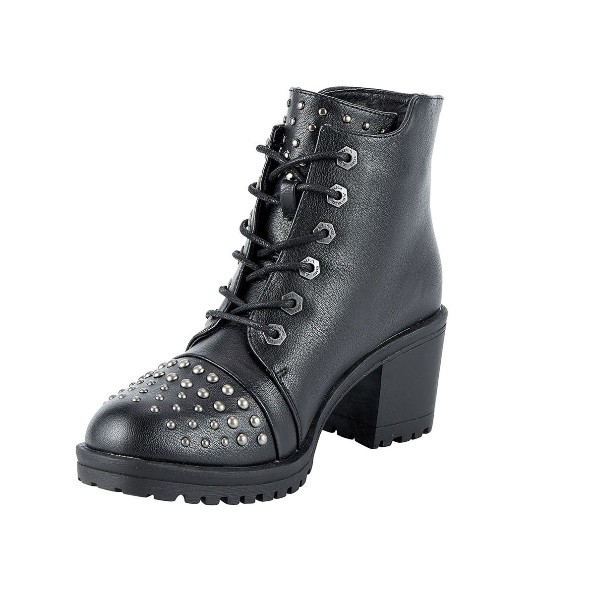 Ladies studded biker outlet boots