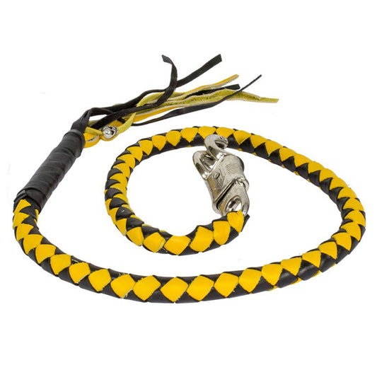 Black & Yellow Get Back Whip For Motorcycles