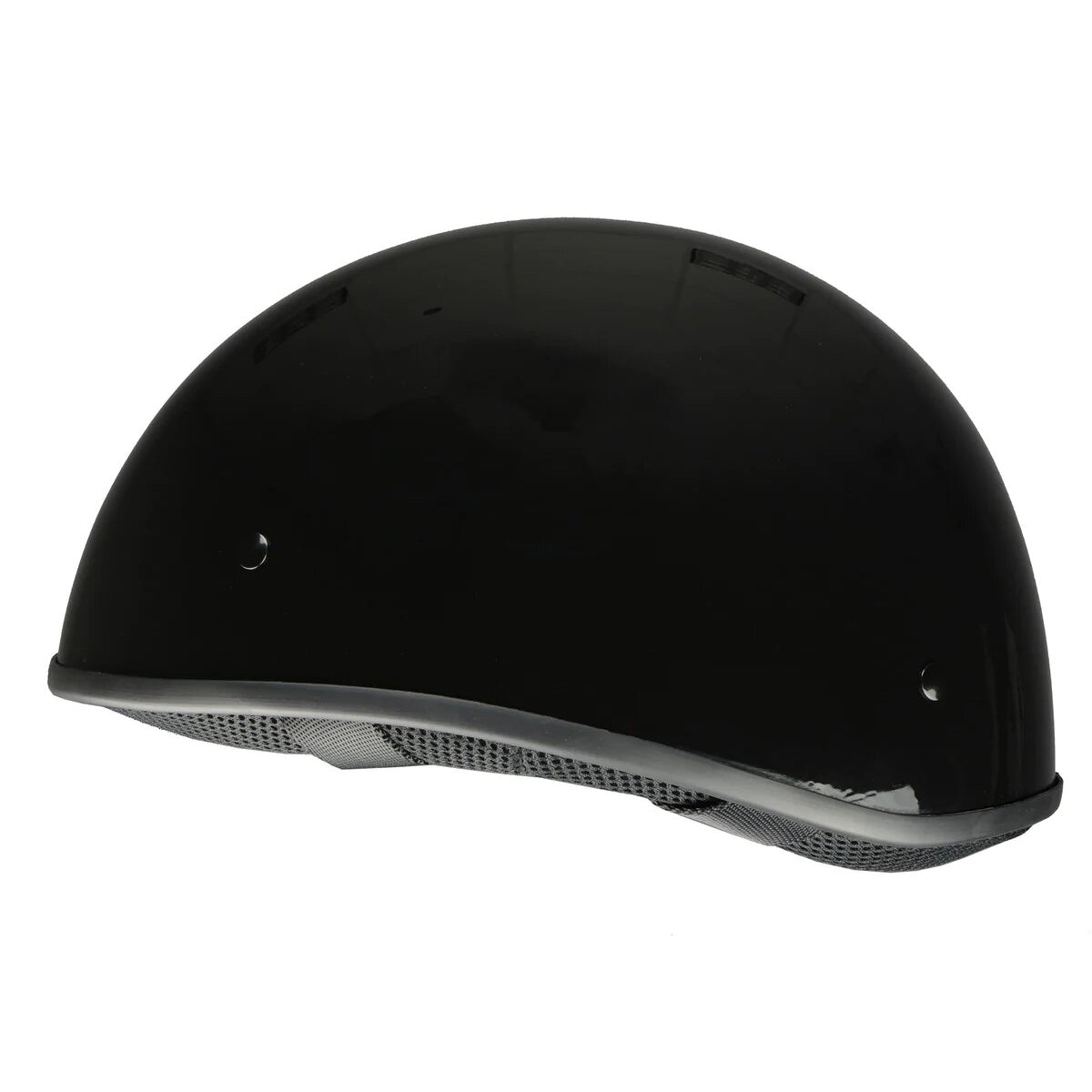Milwaukee Helmets Bare Bones' Glossy Black Half Helmet