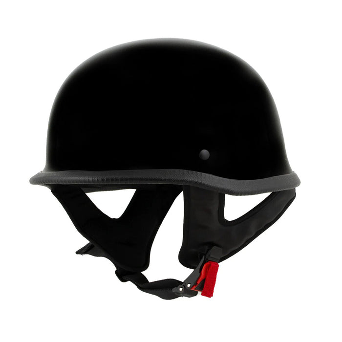 Milwaukee Helmets German Style 'Motorrad' Gloss Black Advanced Half Helmet