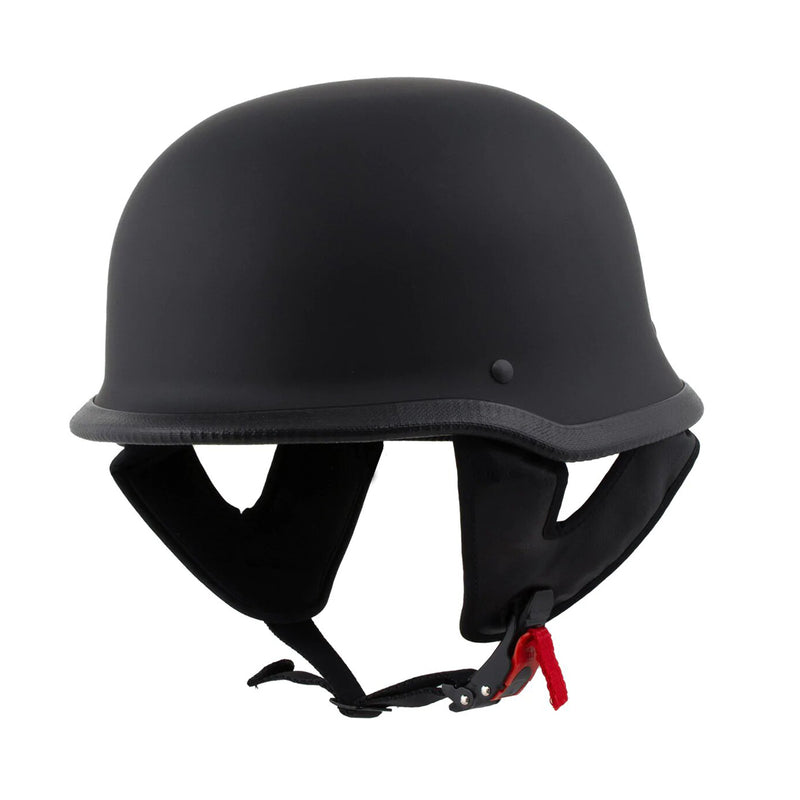 Milwaukee Helmets German Style 'Motorrad' Matte Black Advanced Half Helmet