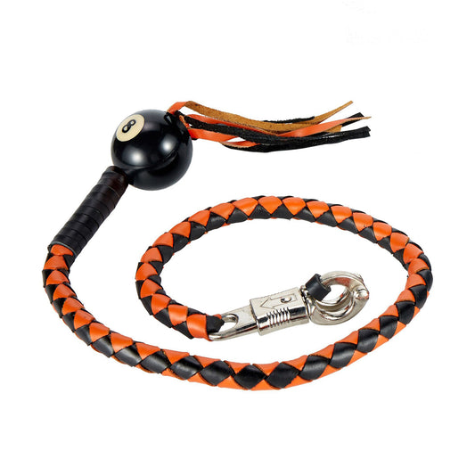 Black And Orange Fringed Pool Black Ball8 Get Back Whip