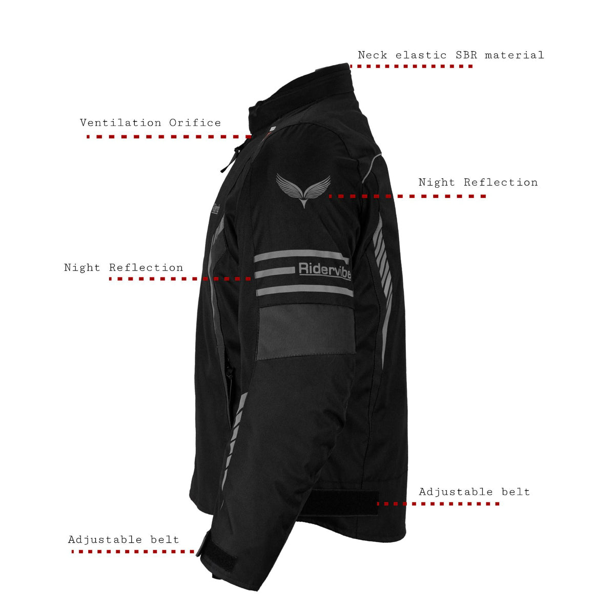 Men's Nylon & Mesh Motorcycle Jacket