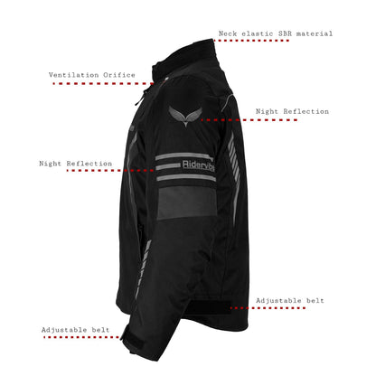 Men's Nylon & Mesh Motorcycle Jacket