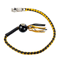 Black And Yellow Fringed Get Back Whip With Pool Black Ball 8