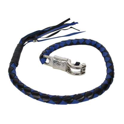 36" Black And Blue Get Back Whip