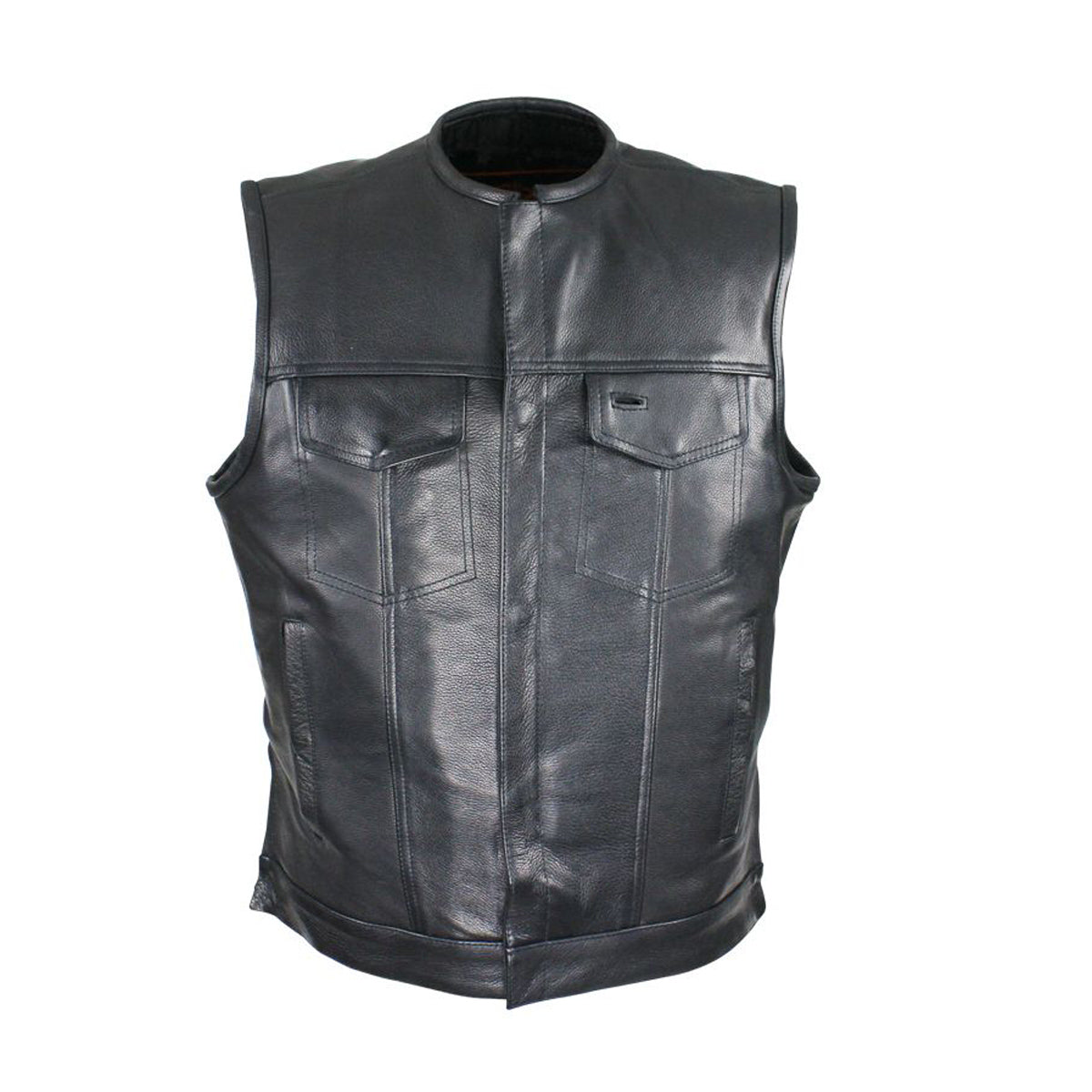 Naked Cowhide Leather Vest W/ Gun Pockets By Milwaukee Riders