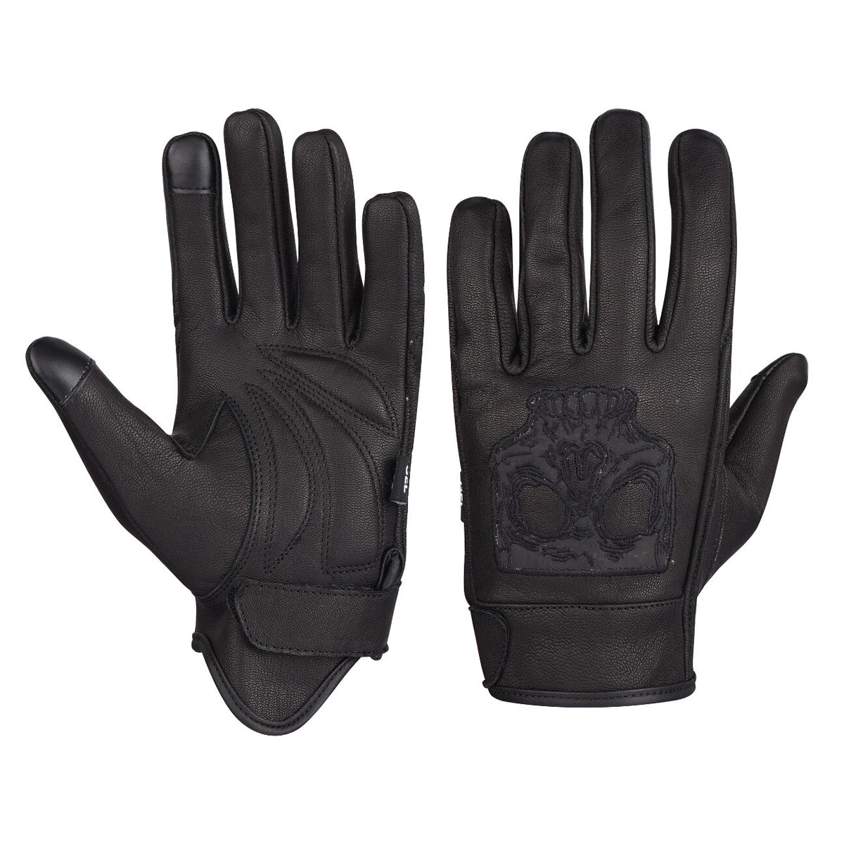 GEL PALM RIDING GLOVES WITH SKULL
