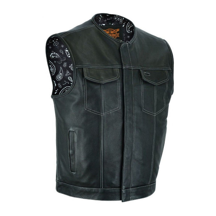 Mens Club Vest Black Paisley Liner