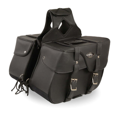 Zip-Off PVC Extended Flap Throw Over Saddle Bag (15X11X7X21)