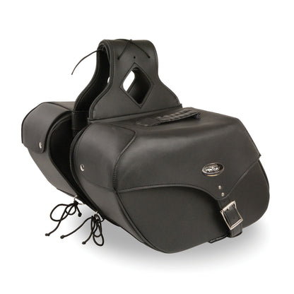 Large Zip-Off Single Strap PVC Throw Over Saddle Bag (16X11X6X22)