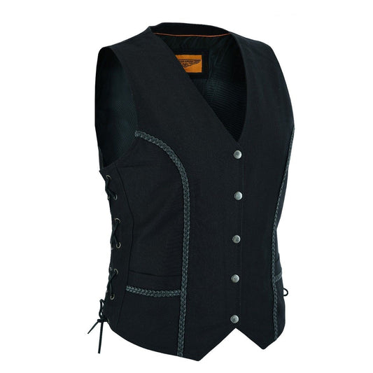 Women's Black Denim Vest