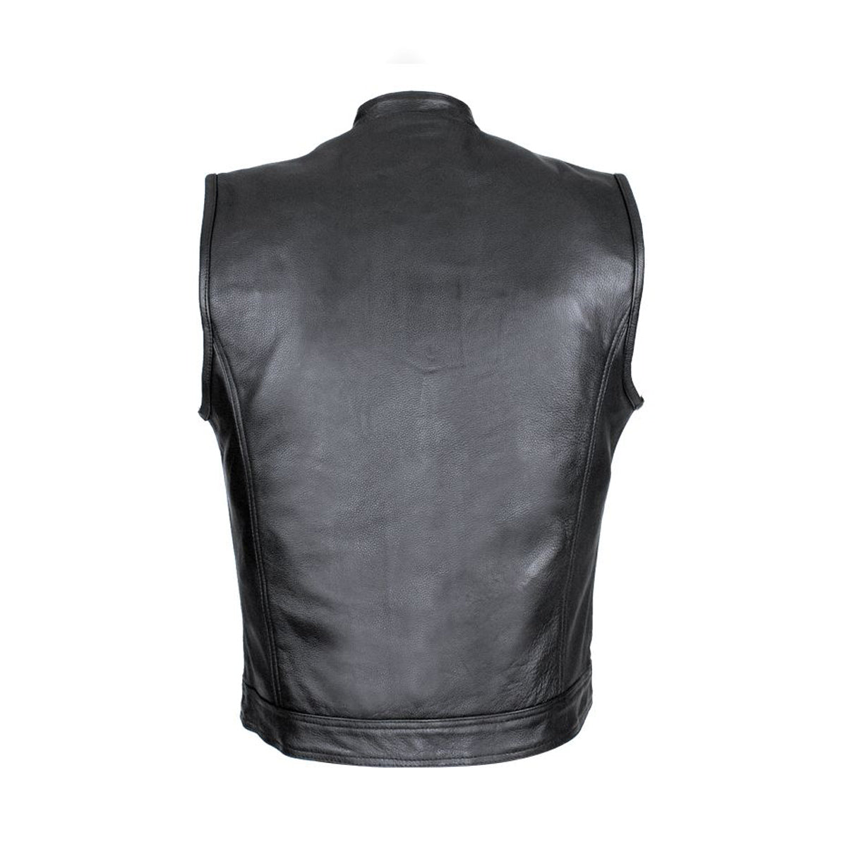 Split Cowhide Leather Motorcycle Club Vest - Defender Vest