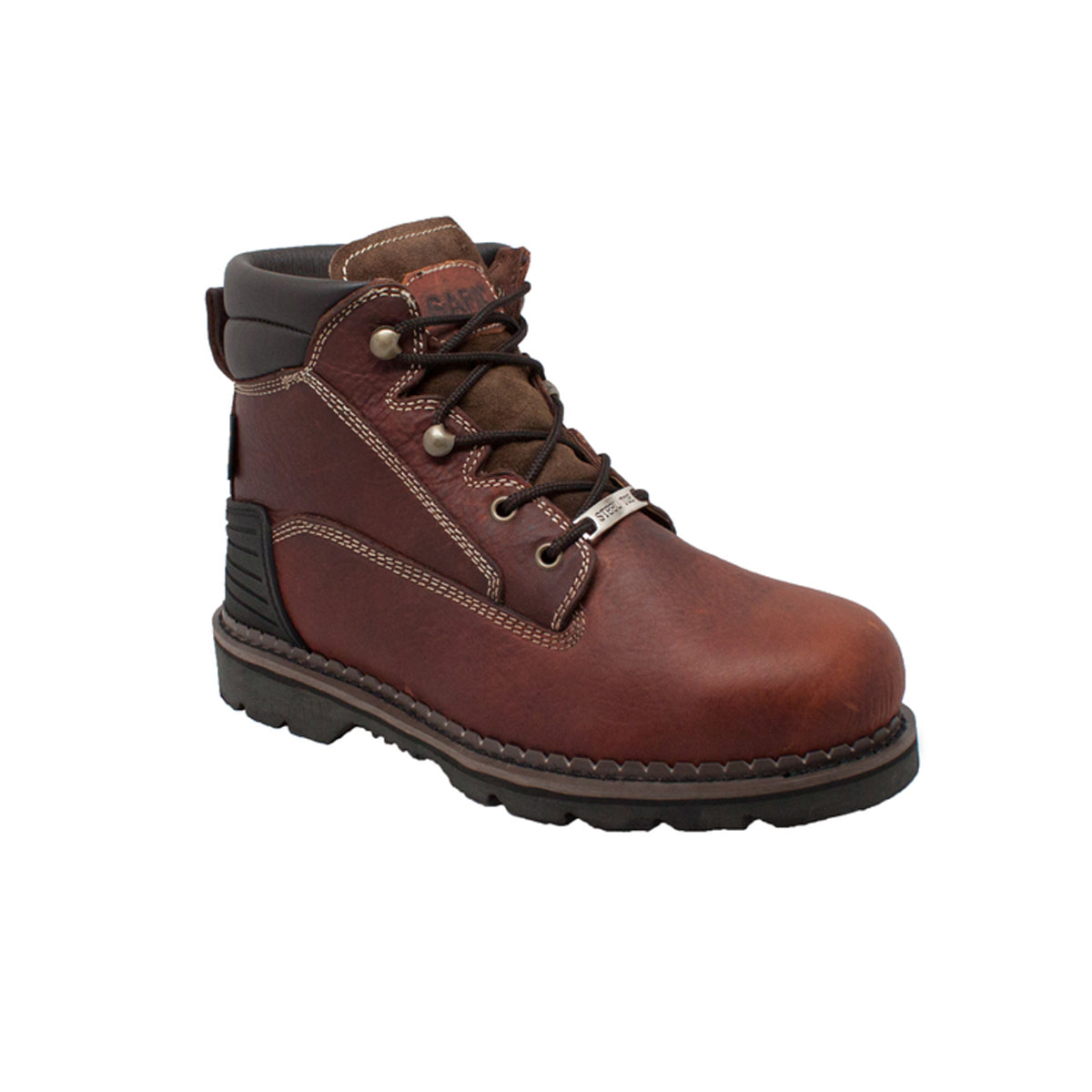 SAFA MEN'S 6" STEEL TOE WORK BOOT BROWN