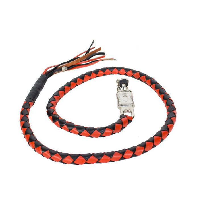 50" long Black And Orange Get Back Whip