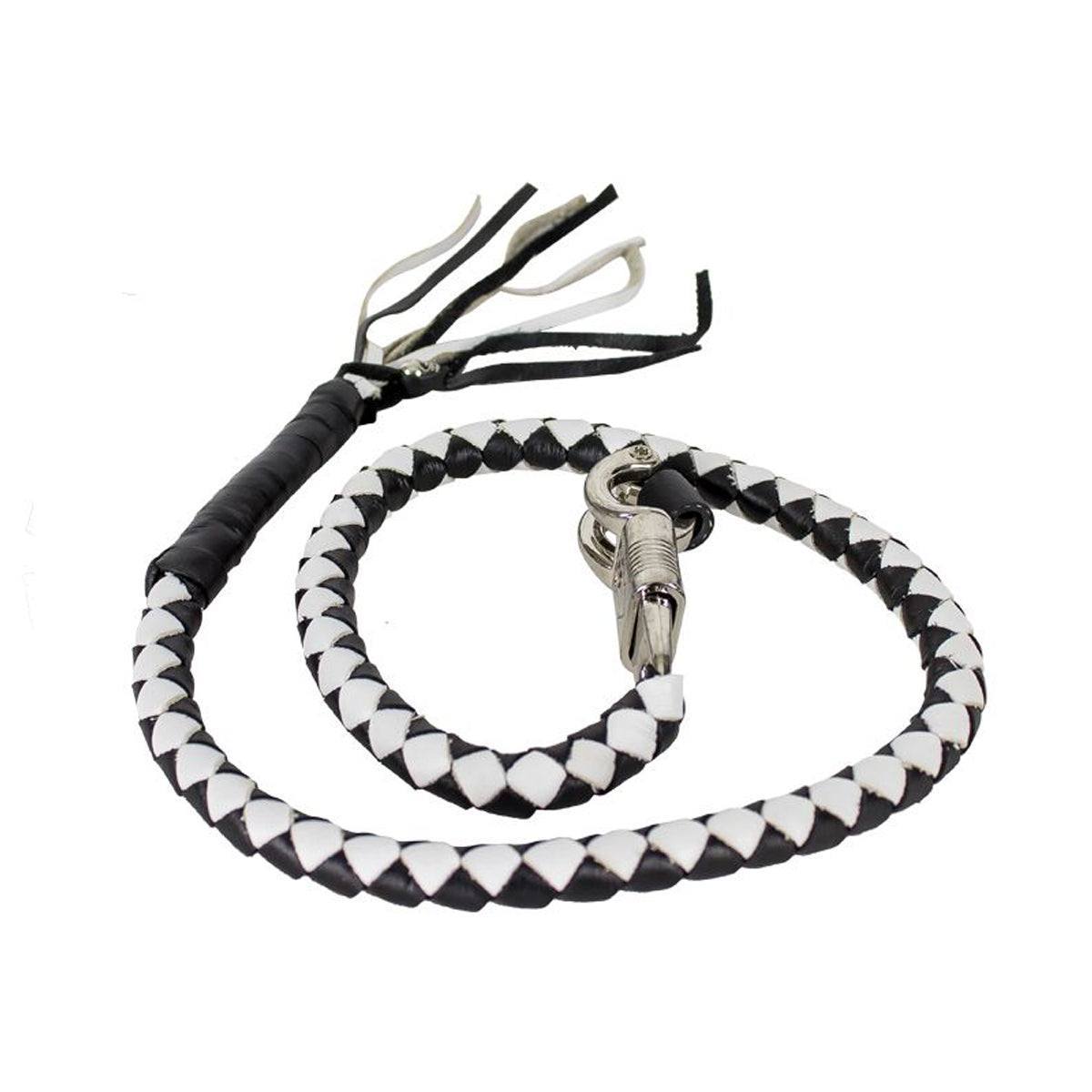Black & White Get Back Whip For Motorcycles