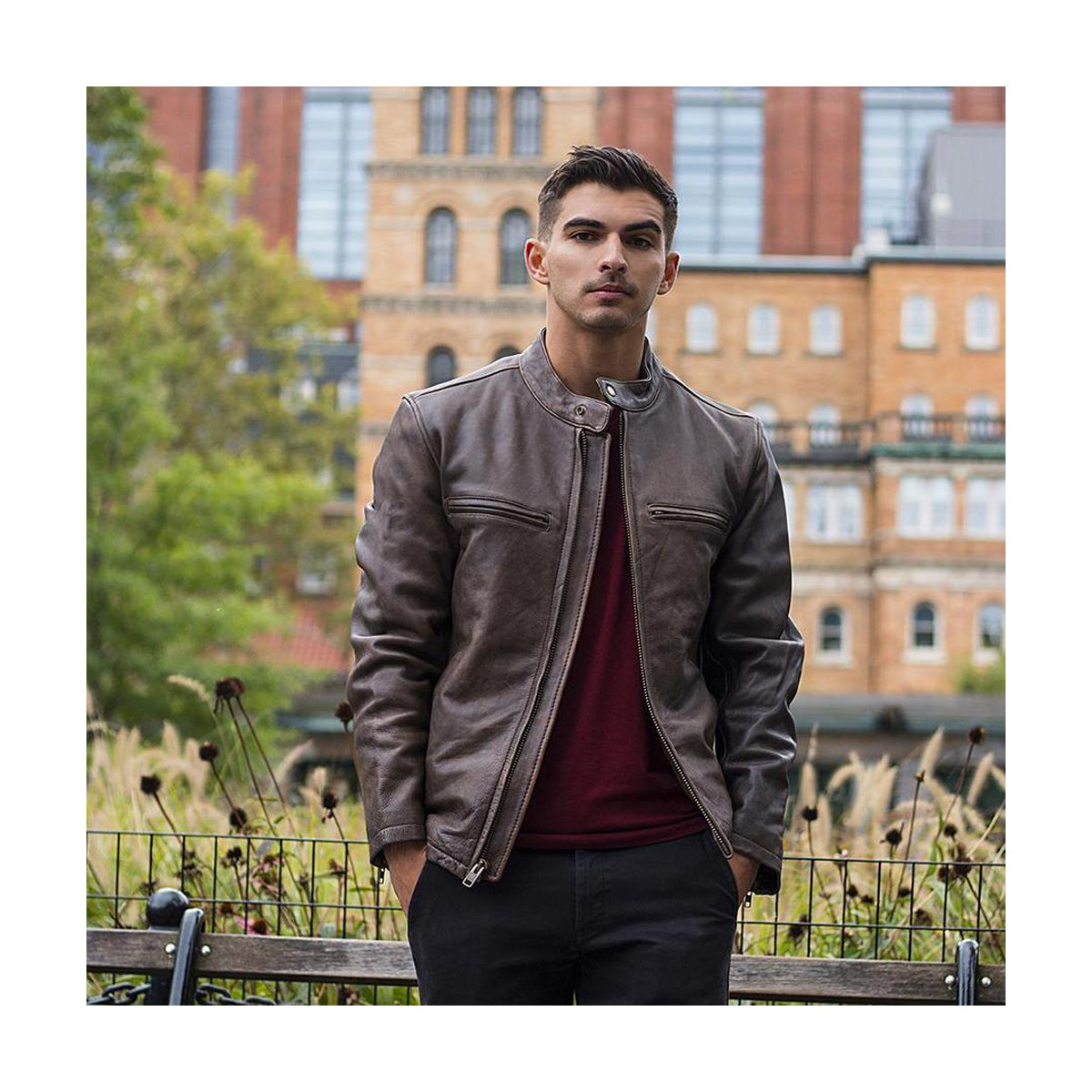 MAINE - MEN'S LEATHER JACKET – Bikers Gear Online