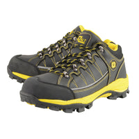 Men’s Black & Yellow Water & Frost Proof Leather Shoe w/ Composite Toe