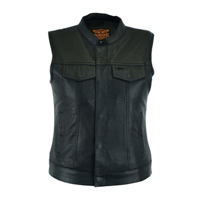 Ladies Motorcycle Leather CLUB VEST Butter Soft Thick Leather
