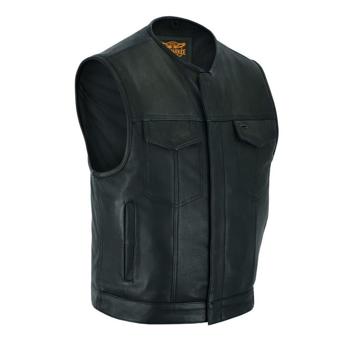 Mens No Collar Club Vest Low Cut