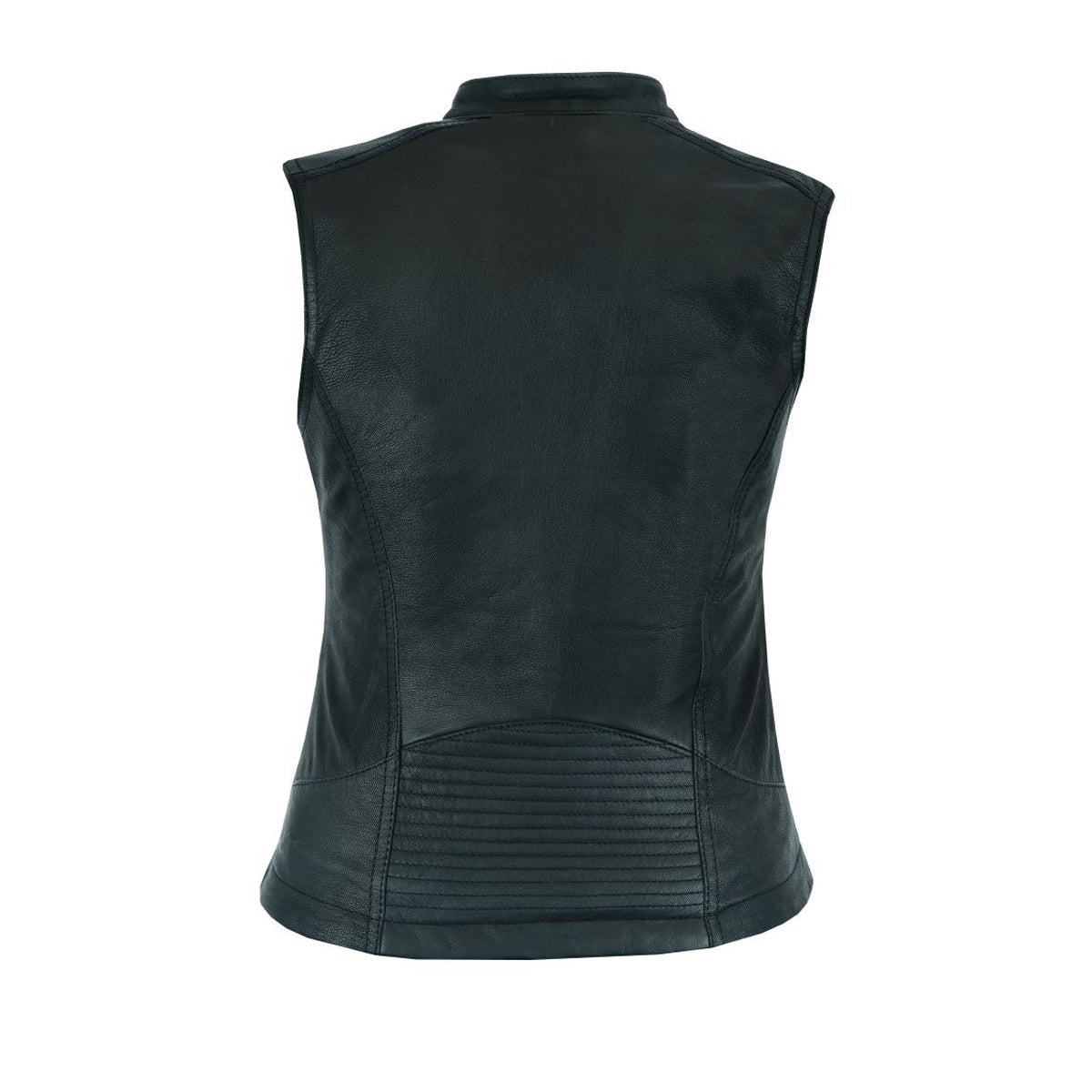 Women's Racer Collar Lamb Skin Vest