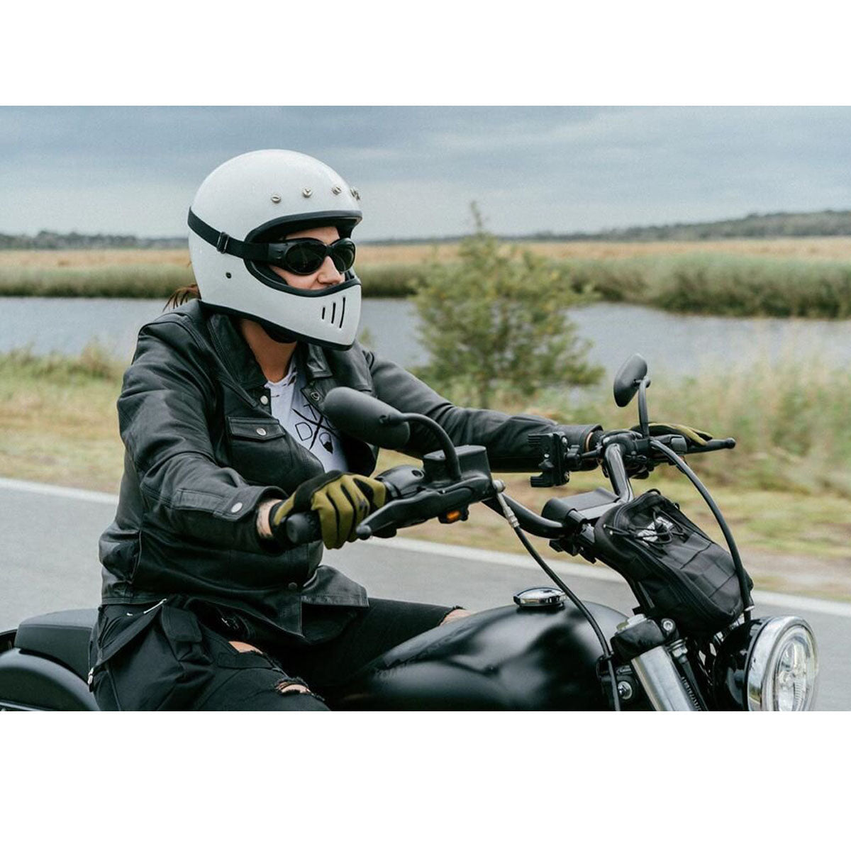 Onyx - Women's Leather Motorcycle Shirt