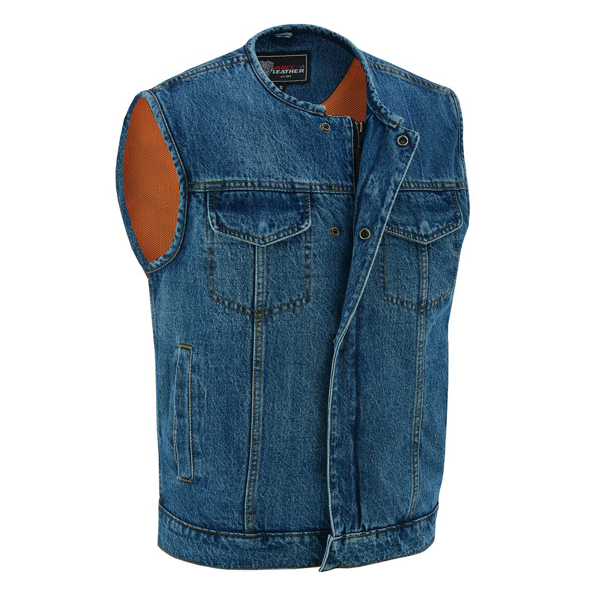 Collarless vest outlet mens