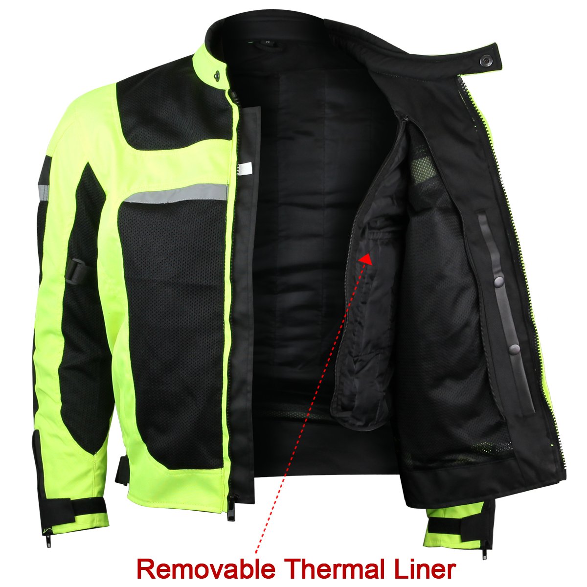 Thermal liner outlet for motorcycle jacket