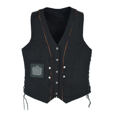 Women's Black Denim Vest