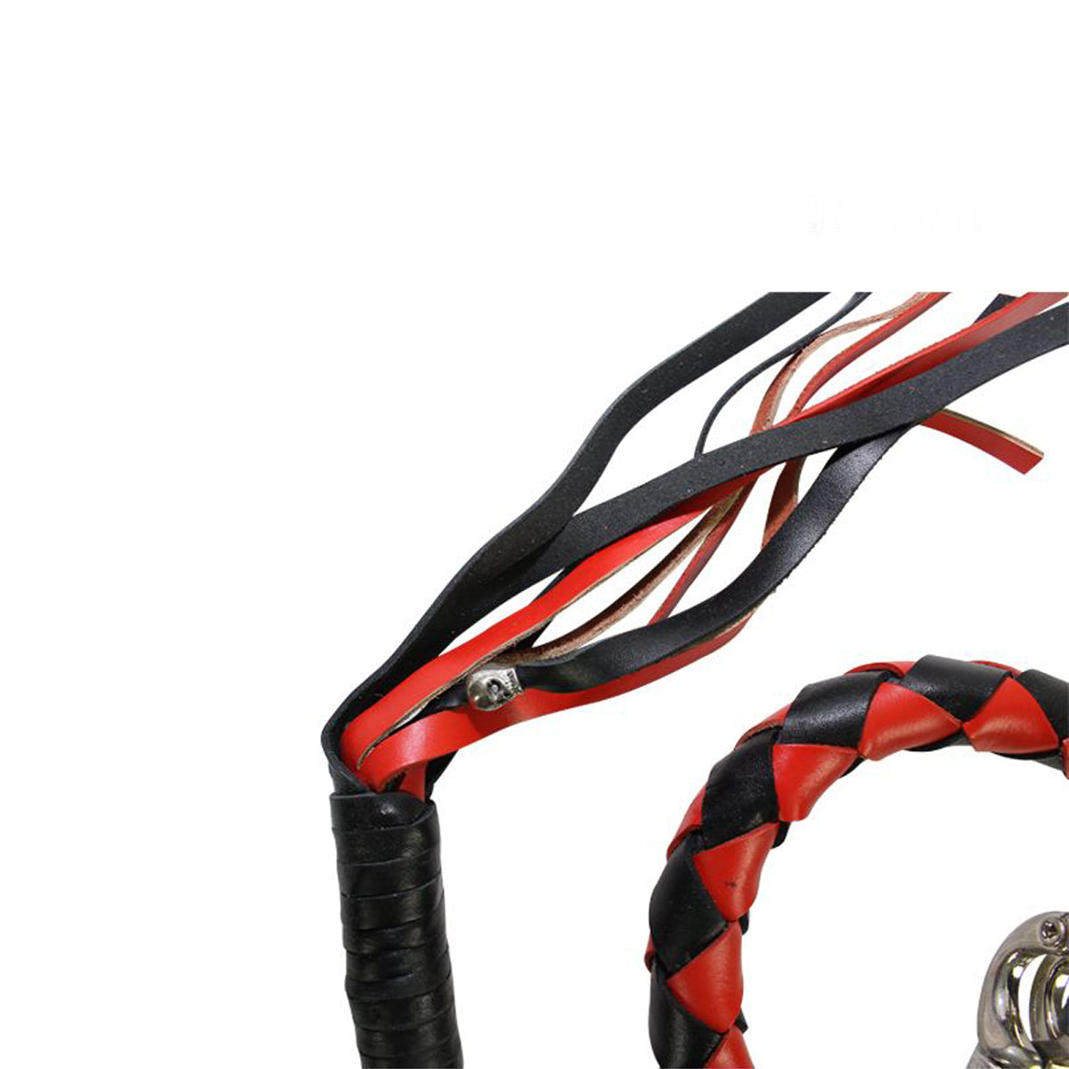 3" Black & Scarlet Get Back Whip for Motorcycles