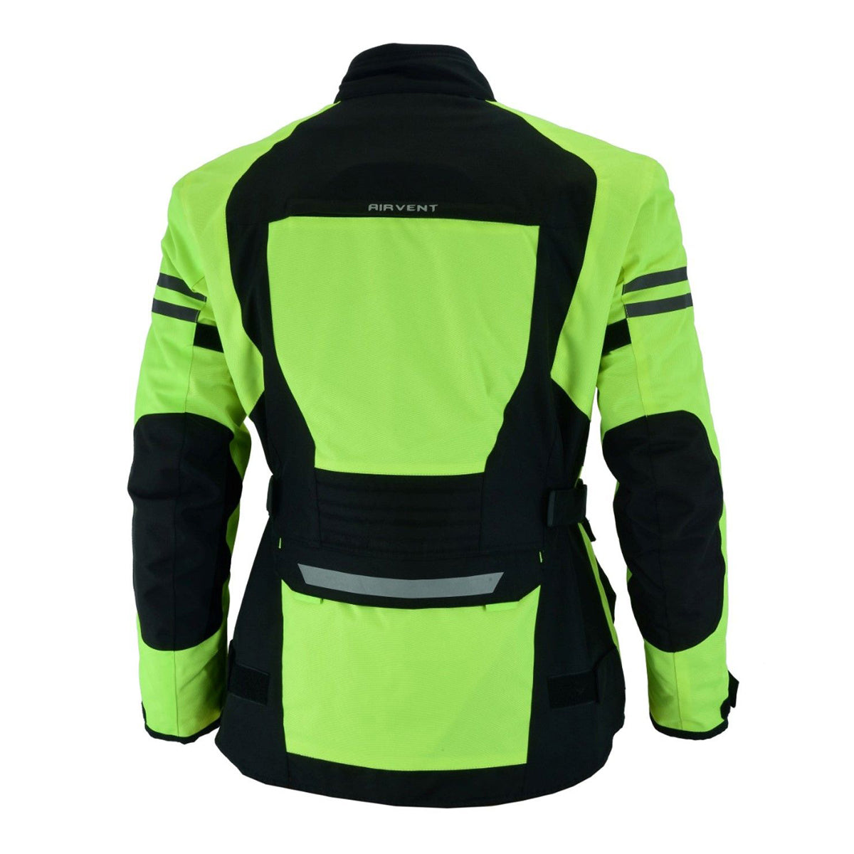 Milwaukee Riders Mens Motorcycle jacket Hi Vis Neon Flourecent Color, Armored Protective Round Neck