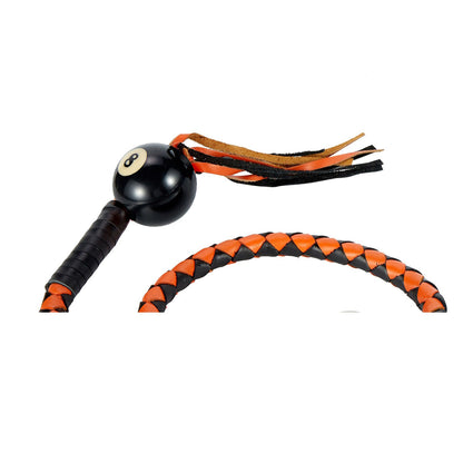 Black And Orange Fringed Pool Black Ball8 Get Back Whip